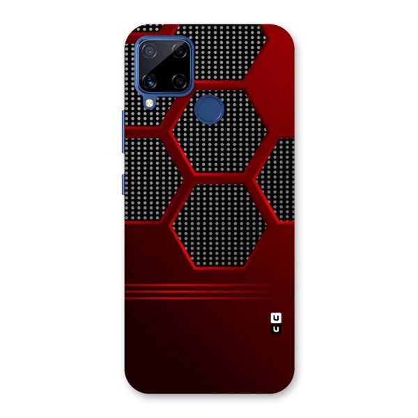 Red Black Hexagons Back Case for Realme C12