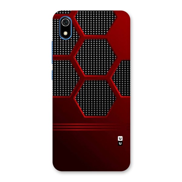 Red Black Hexagons Back Case for Redmi 7A