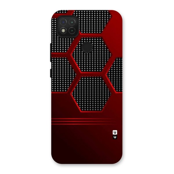 Red Black Hexagons Back Case for Redmi 9C