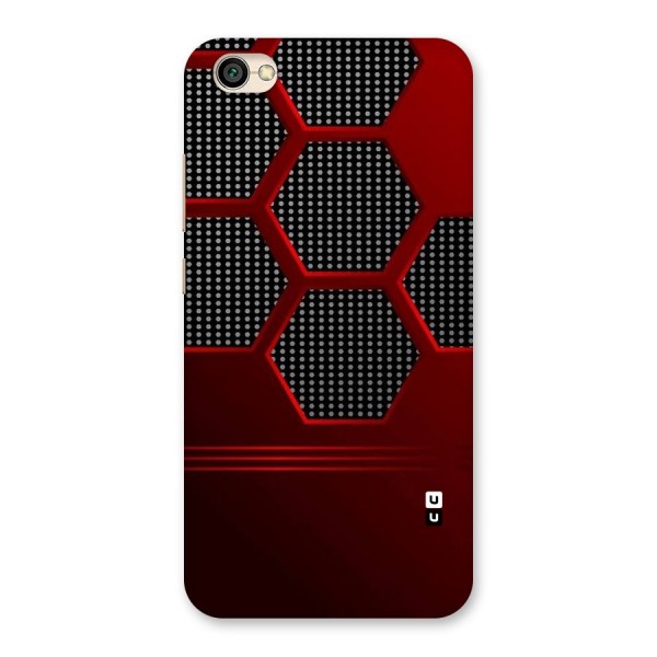 Red Black Hexagons Back Case for Redmi Y1 Lite