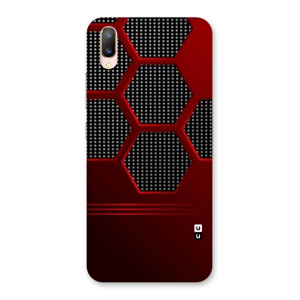 Red Black Hexagons Back Case for Vivo V11 Pro