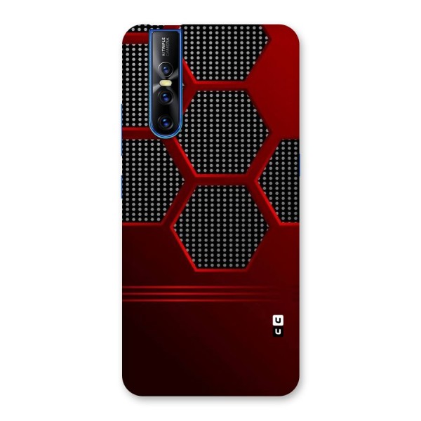 Red Black Hexagons Back Case for Vivo V15 Pro