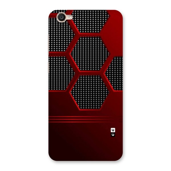 Red Black Hexagons Back Case for Vivo Y55s