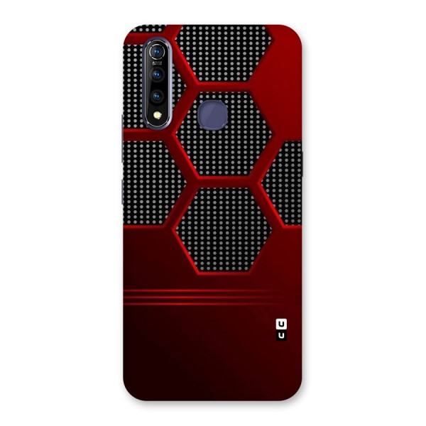 Red Black Hexagons Back Case for Vivo Z1 Pro