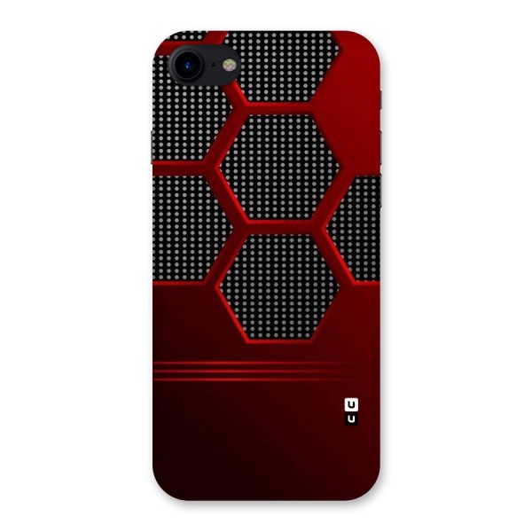 Red Black Hexagons Back Case for iPhone SE 2020