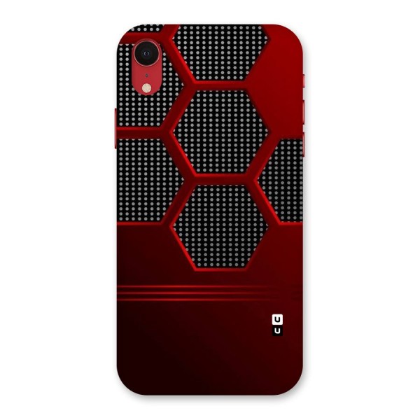 Red Black Hexagons Back Case for iPhone XR