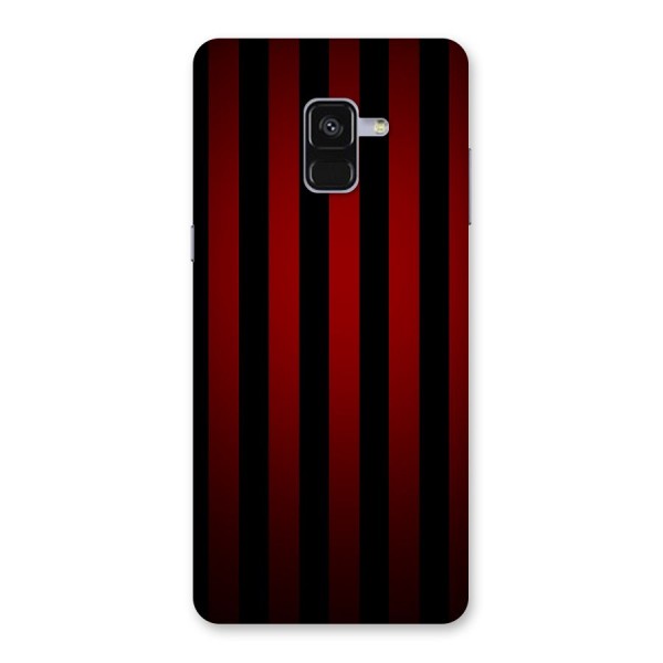 Red Black Stripes Back Case for Galaxy A8 Plus