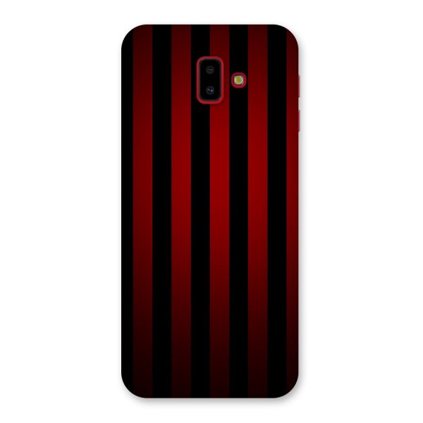 Red Black Stripes Back Case for Galaxy J6 Plus