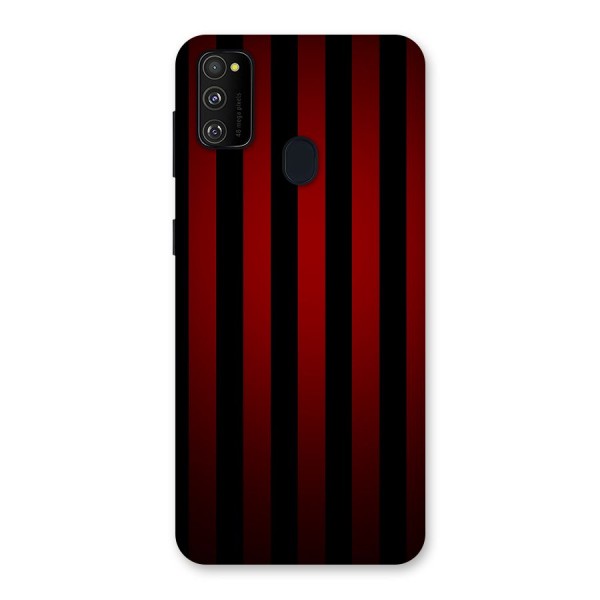 Red Black Stripes Back Case for Galaxy M21