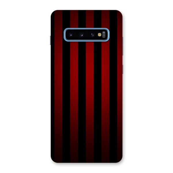 Red Black Stripes Back Case for Galaxy S10 Plus