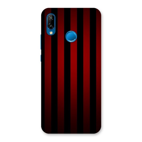 Red Black Stripes Back Case for Huawei P20 Lite