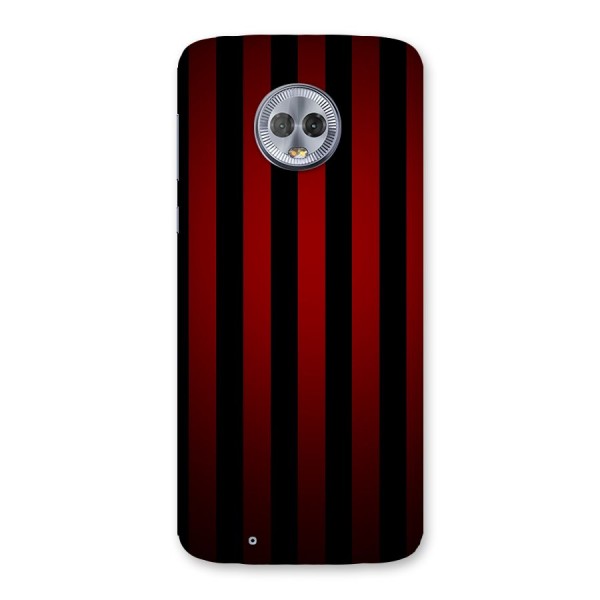 Red Black Stripes Back Case for Moto G6