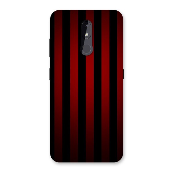 Red Black Stripes Back Case for Nokia 3.2