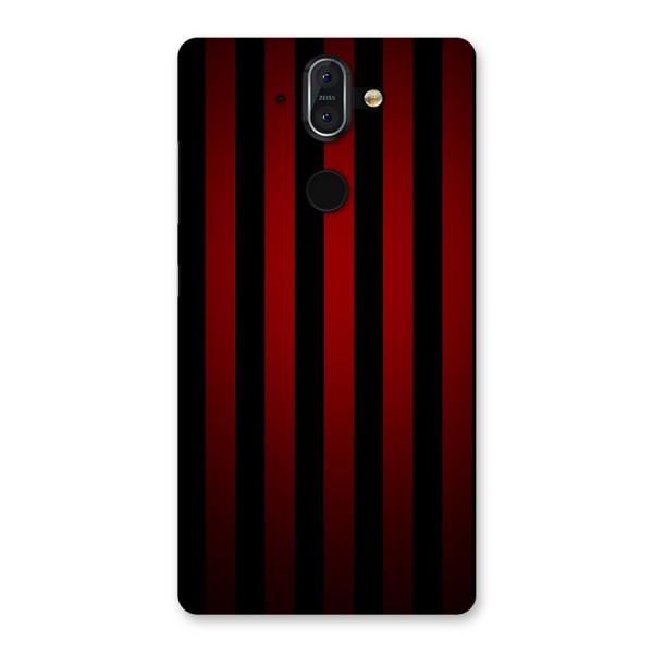 Red Black Stripes Back Case for Nokia 8 Sirocco