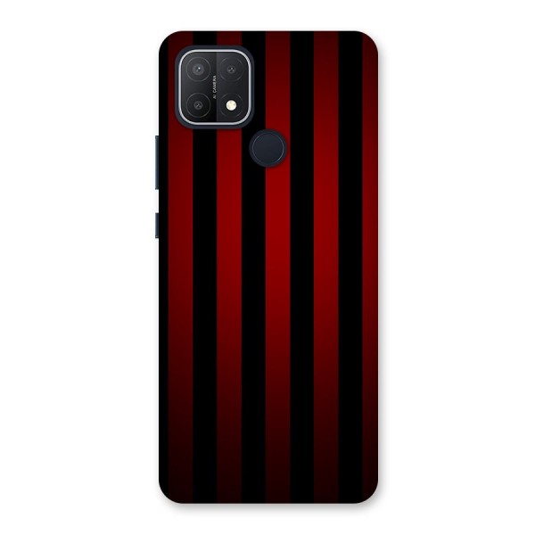 Red Black Stripes Back Case for Oppo A15