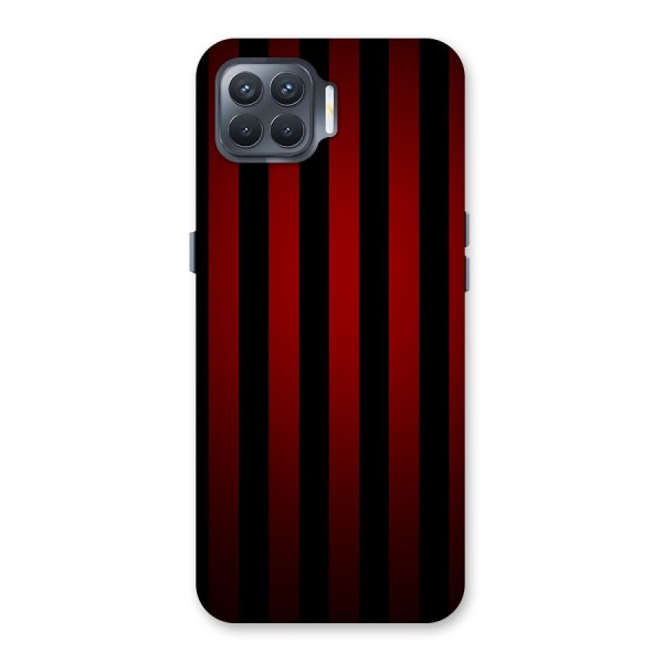 Red Black Stripes Back Case for Oppo F17 Pro