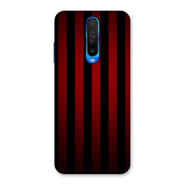 Red Black Stripes Back Case for Poco X2