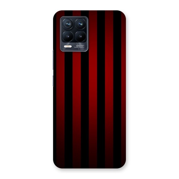 Red Black Stripes Back Case for Realme 8 Pro