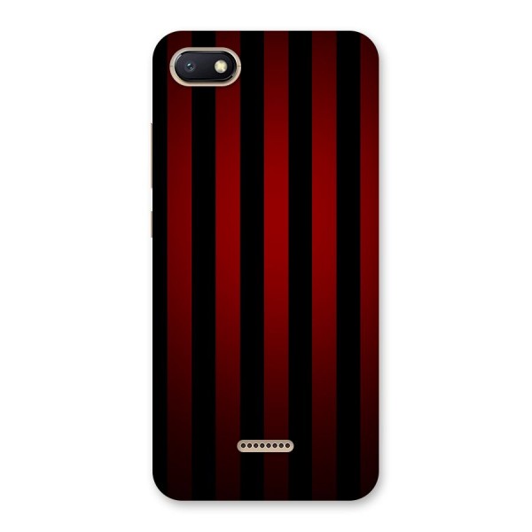 Red Black Stripes Back Case for Redmi 6A