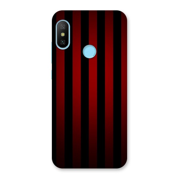 Red Black Stripes Back Case for Redmi 6 Pro