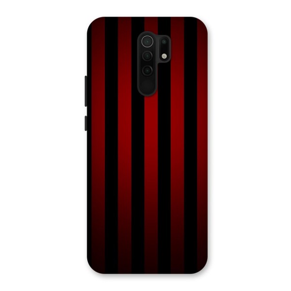 Red Black Stripes Back Case for Redmi 9 Prime