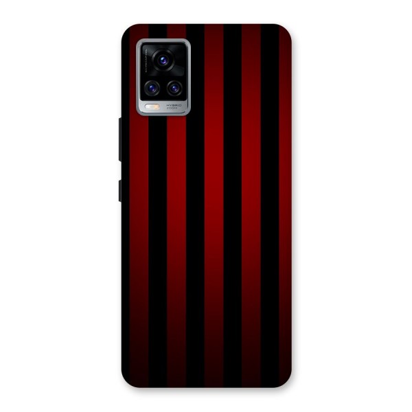 Red Black Stripes Back Case for Vivo V20 Pro