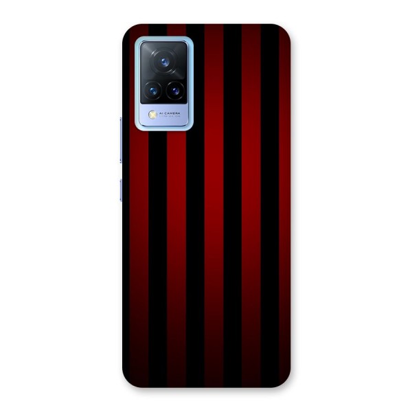 Red Black Stripes Back Case for Vivo V21 5G