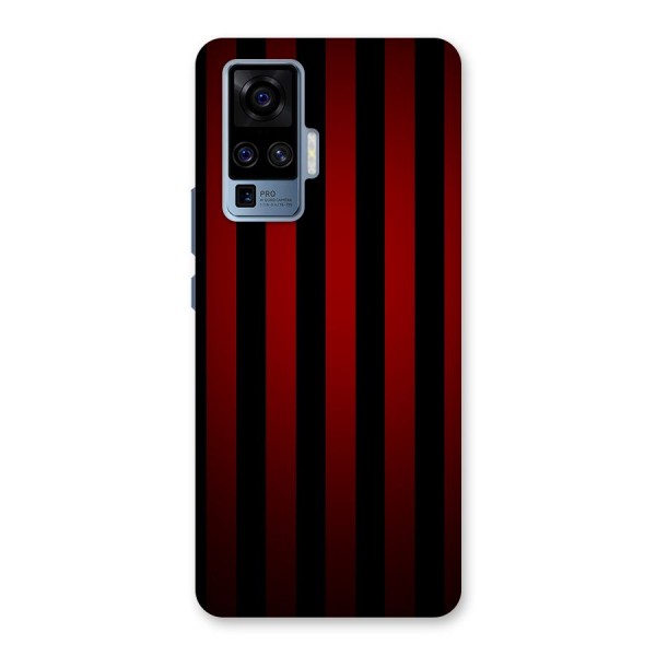 Red Black Stripes Back Case for Vivo X50 Pro