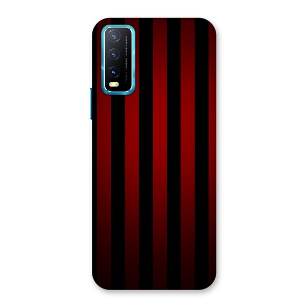 Red Black Stripes Back Case for Vivo Y20G