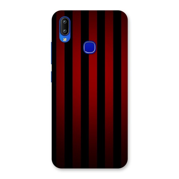 Red Black Stripes Back Case for Vivo Y91