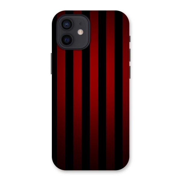 Red Black Stripes Back Case for iPhone 12