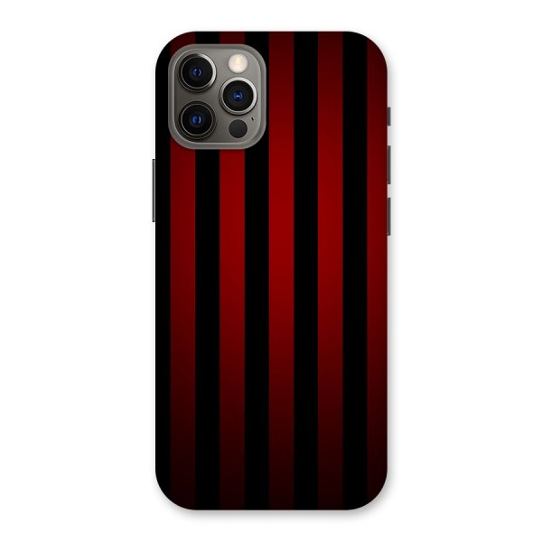 Red Black Stripes Back Case for iPhone 12 Pro