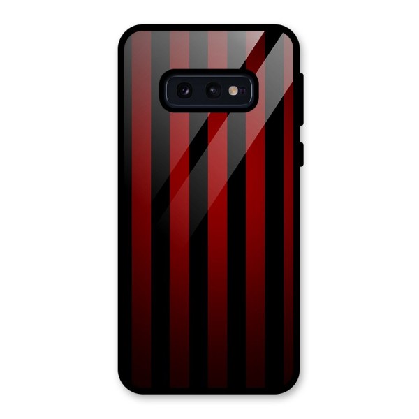 Red Black Stripes Glass Back Case for Galaxy S10e