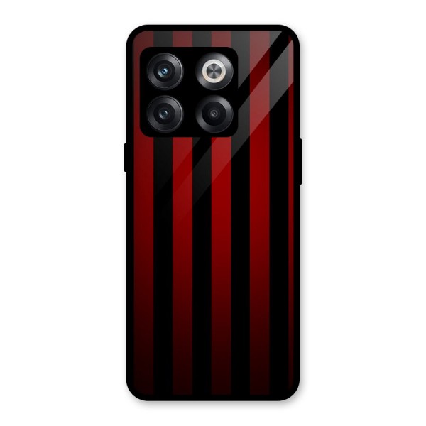 Red Black Stripes Glass Back Case for OnePlus 10T
