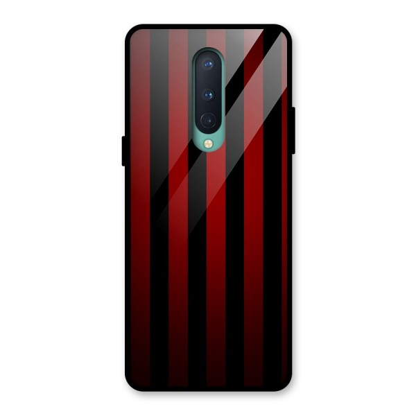 Red Black Stripes Glass Back Case for OnePlus 8