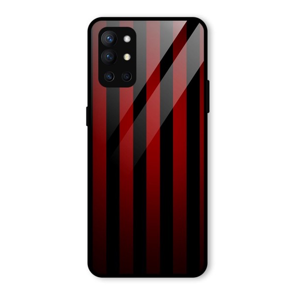 Red Black Stripes Glass Back Case for OnePlus 9R