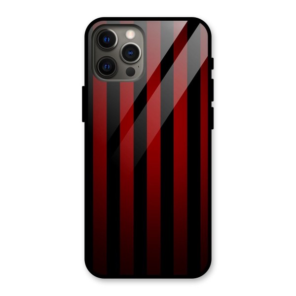 Red Black Stripes Glass Back Case for iPhone 12 Pro Max