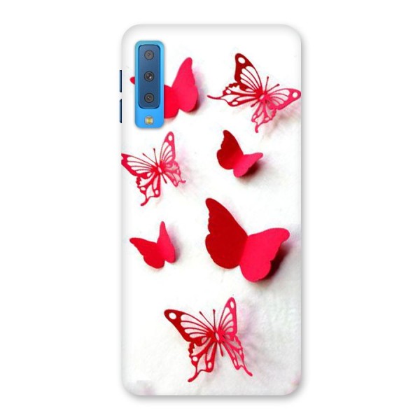 Red Butterflies Back Case for Galaxy A7 (2018)