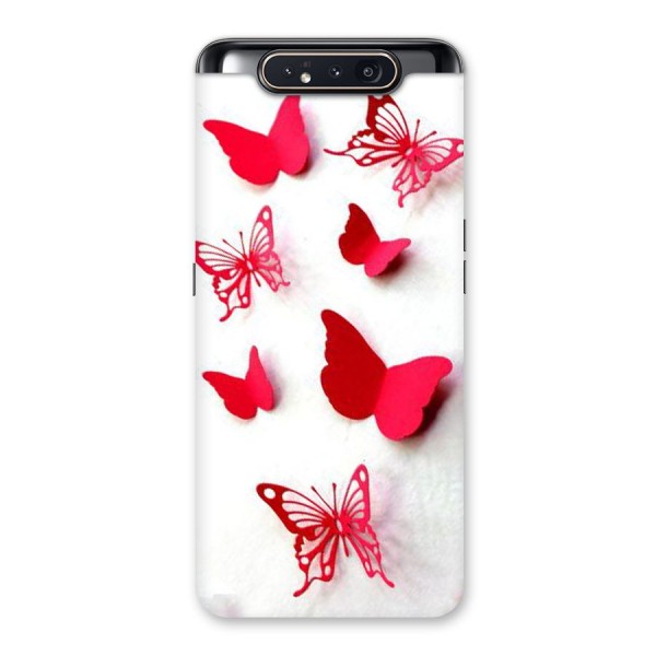 Red Butterflies Back Case for Galaxy A80