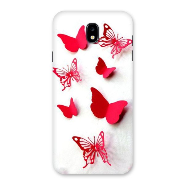 Red Butterflies Back Case for Galaxy J7 Pro