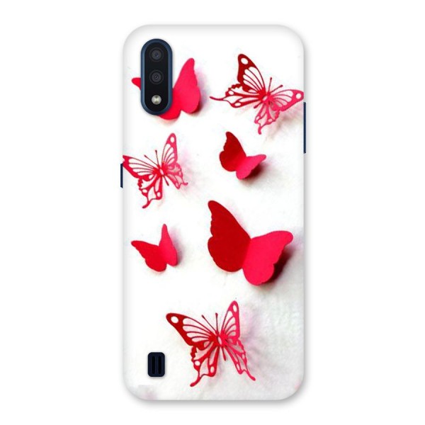 Red Butterflies Back Case for Galaxy M01