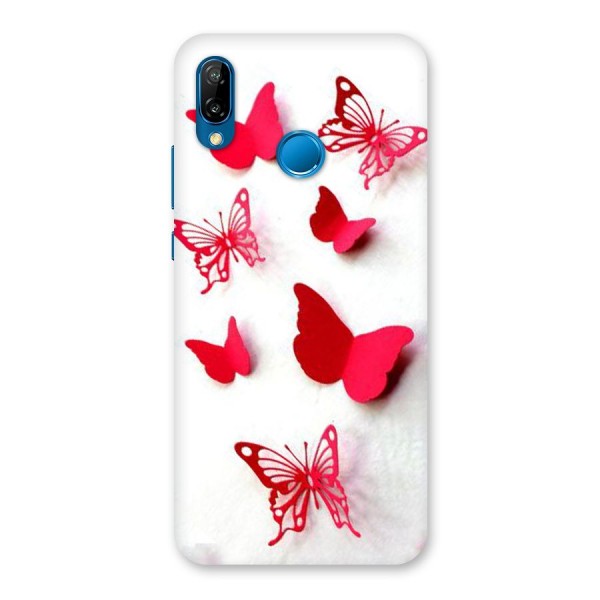 Red Butterflies Back Case for Huawei P20 Lite