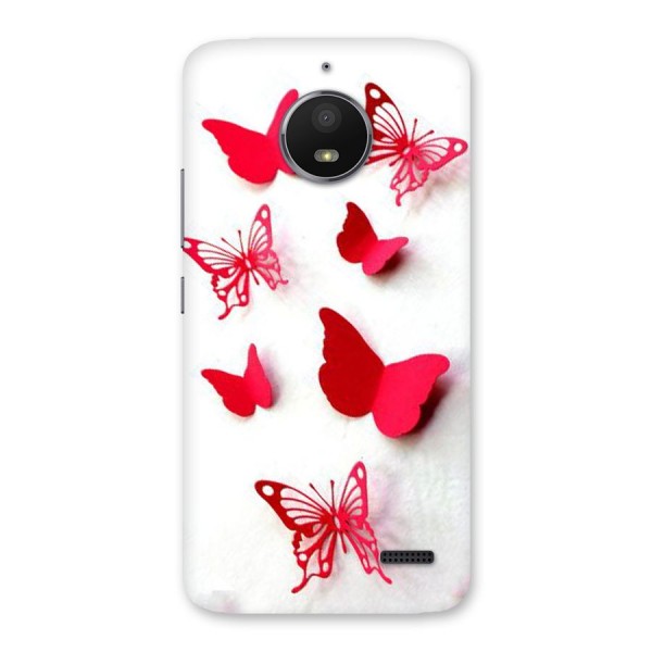 Red Butterflies Back Case for Moto E4