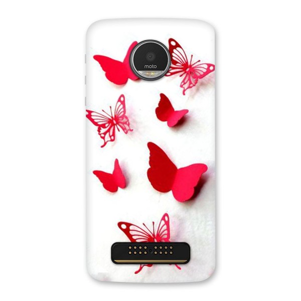 Red Butterflies Back Case for Moto Z Play