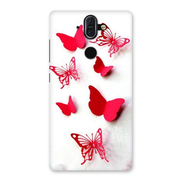 Red Butterflies Back Case for Nokia 8 Sirocco