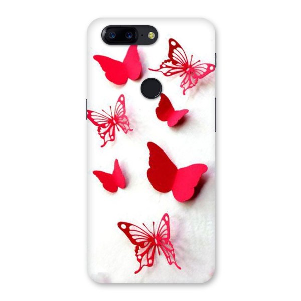 Red Butterflies Back Case for OnePlus 5T