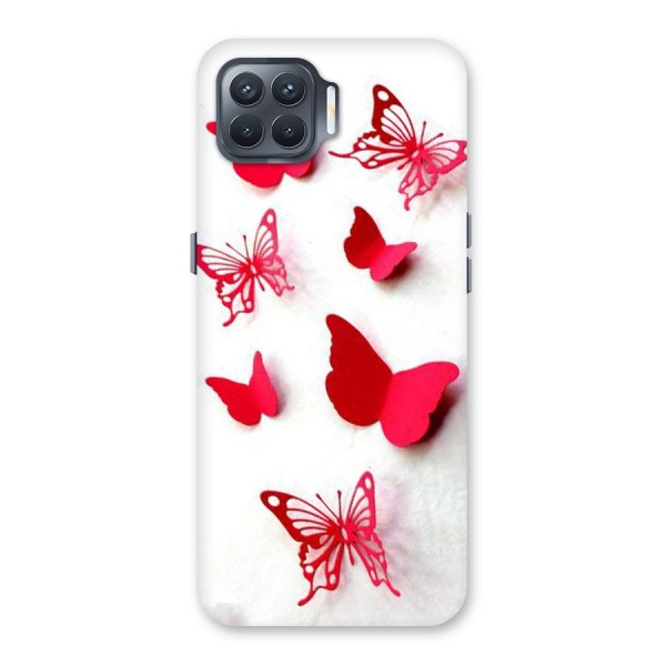 Red Butterflies Back Case for Oppo F17 Pro