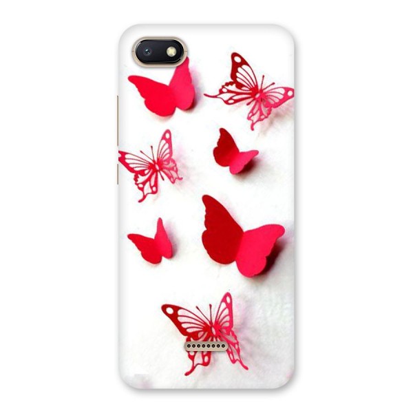 Red Butterflies Back Case for Redmi 6A