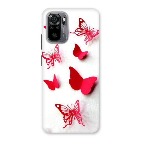 Red Butterflies Back Case for Redmi Note 10