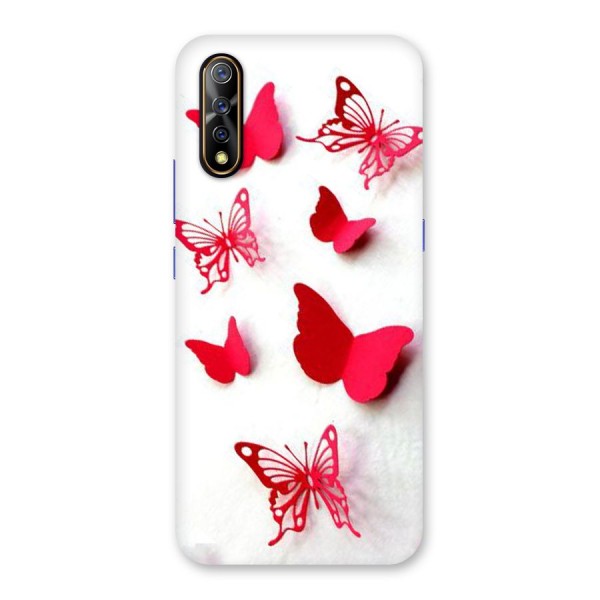 Red Butterflies Back Case for Vivo S1